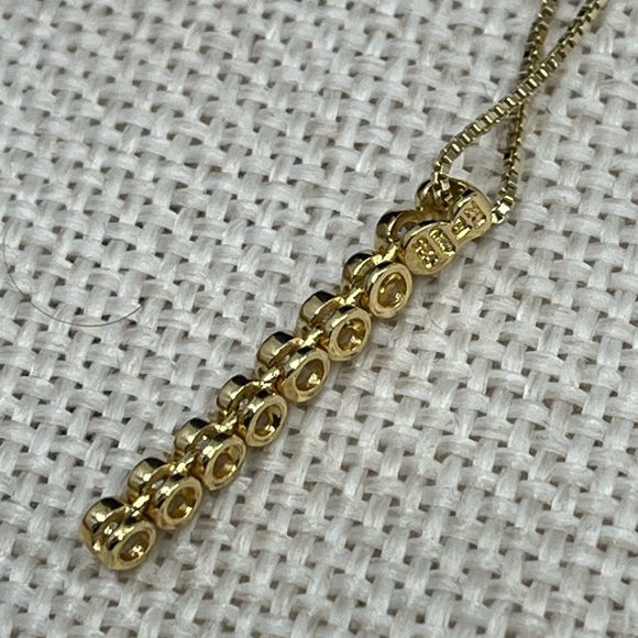 Vintage Sterling Silver & CZ Necklace - Estate Collection, Stamped 925 - Picture 11 of 17